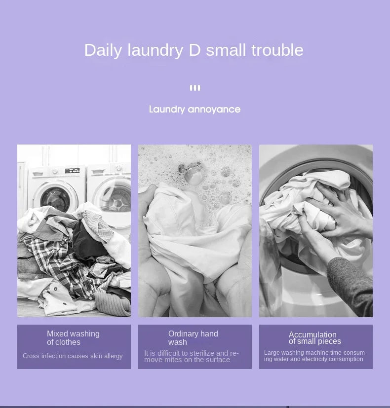 8L Mini Folding Washing Machine – Portable Laundry Washer with Automatic Modes & Drain Basket | Compact & Travel-Friendly