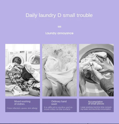 8L Mini Folding Washing Machine – Portable Laundry Washer with Automatic Modes & Drain Basket | Compact & Travel-Friendly