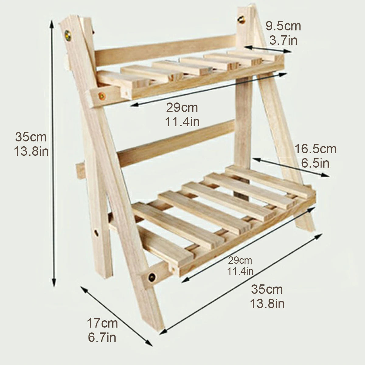 Wooden Double-Layer Desktop Storage Rack – Multifunctional Folding Corner Shelf for Bedroom, Kitchen, and Office Organization