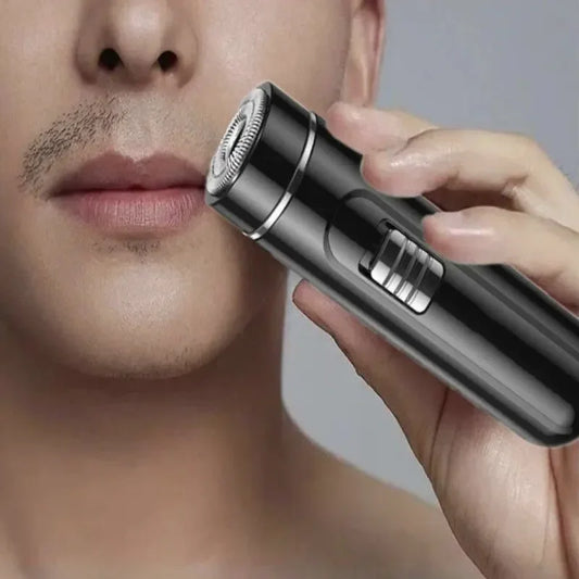 USB Rechargeable Electric Razor for Men - Wet & Dry, Compact Travel Shaver with One-Button Operation