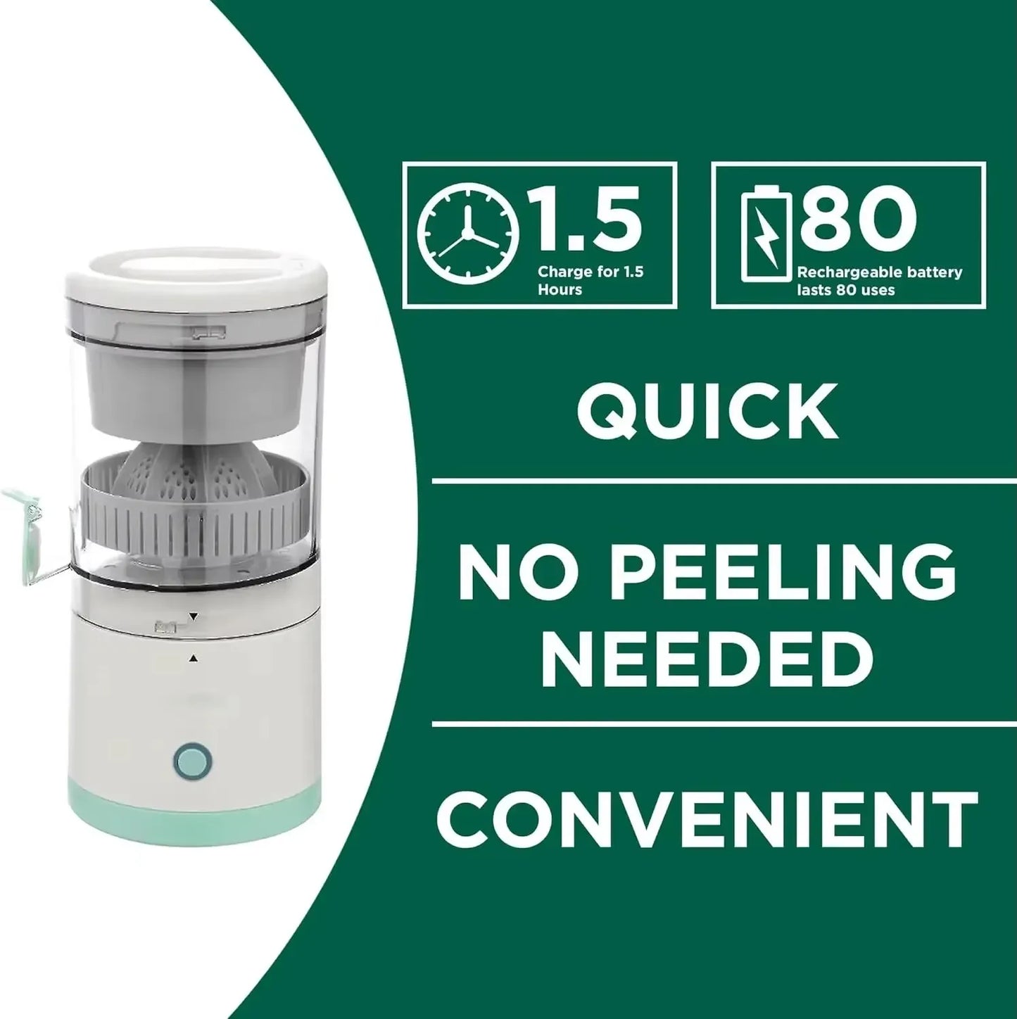 Extractor Fully Automatic Fruit Juicer – Portable USB Juicing Machine with Residue Separation for Fresh, Healthy Juice