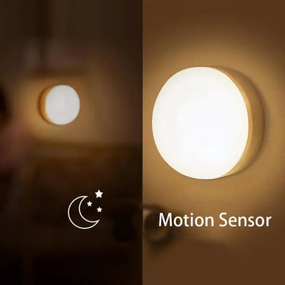 LED Smart Human Body Sensor Night Lamp - Rechargeable Wireless Magnetic Suction Light with Automatic Motion Detection