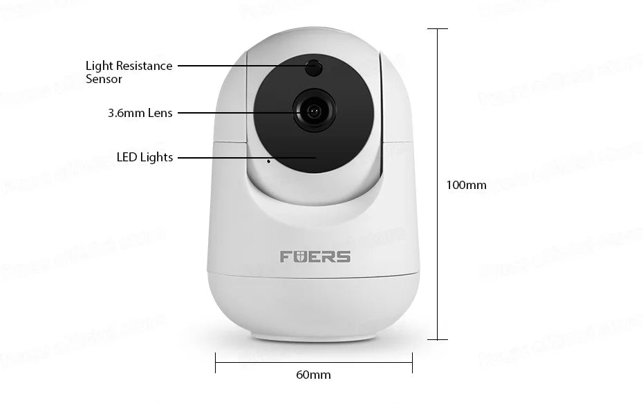 WiFi Indoor Surveillance Camera - Tuya Smart Home IP Security Camera with AI Detection & Automatic Tracking for Baby Monitoring