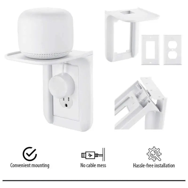 Wall Outlet Storage Holder | Switch Socket Rack for Phone Charging & Bathroom Storage | Strong ABS Wall-Mounted Shelf