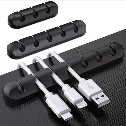 Multifunctional Silicone Cable Organizer Clips – Desktop Cable Management Winder for Home and Office