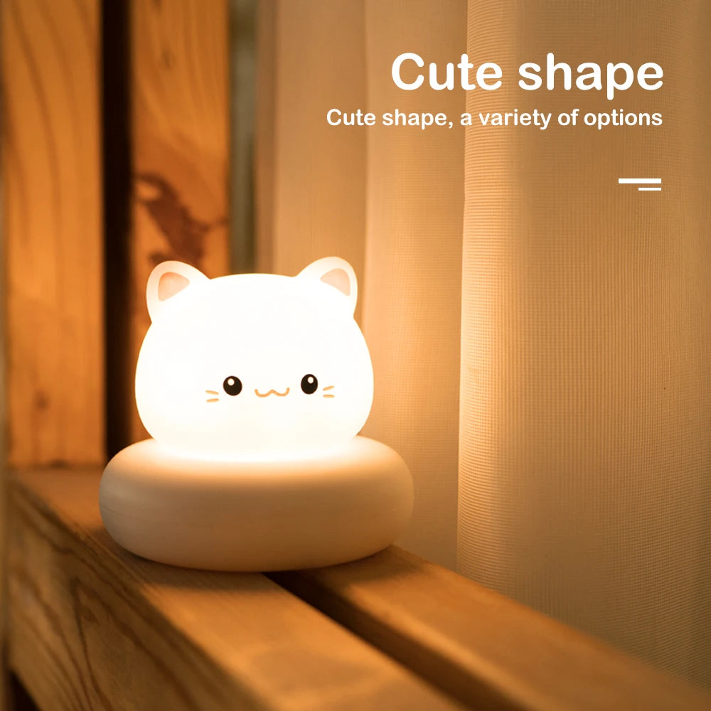 Rechargeable LED Night Light - 3-Level Dimmable Touch-Control Animal nightlight Decor