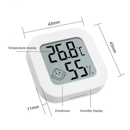 LCD Digital Thermometer Hygrometer - Indoor Temperature and Humidity Sensor Gauge for Home Weather Monitoring