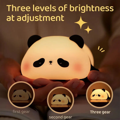 Cute LED Night Lights - Rechargeable Silicone Sheep, Panda, Rabbit Lamp for Kids & Baby, Bedside Decor & Birthday Gift