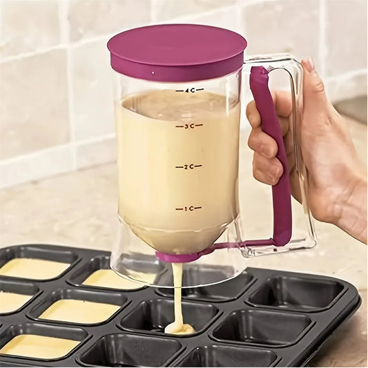 Collapsible Pancake & Cupcake Batter Dispenser – Precise Portion Control for Waffles, Muffins, and More