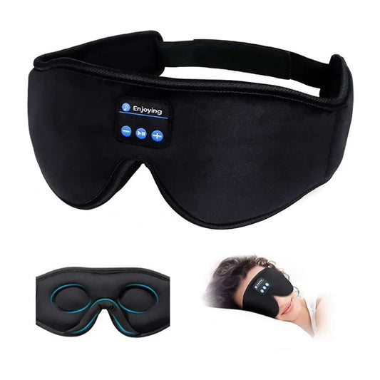 Bluetooth Sleeping Headphones Eye Mask - Comfortable Wireless Music Earphones with Soft Elastic Headband for Sleep