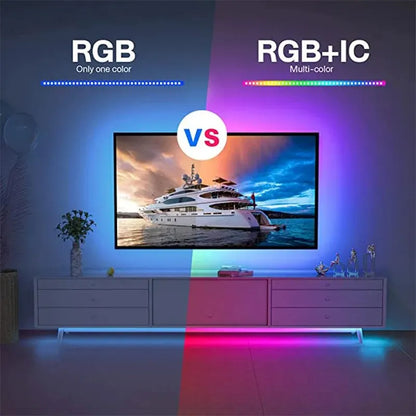 10M RGB LED Strip Light with Remote Control - Flexible USB-Powered Backlight for TV, Desktop, and Home Décor