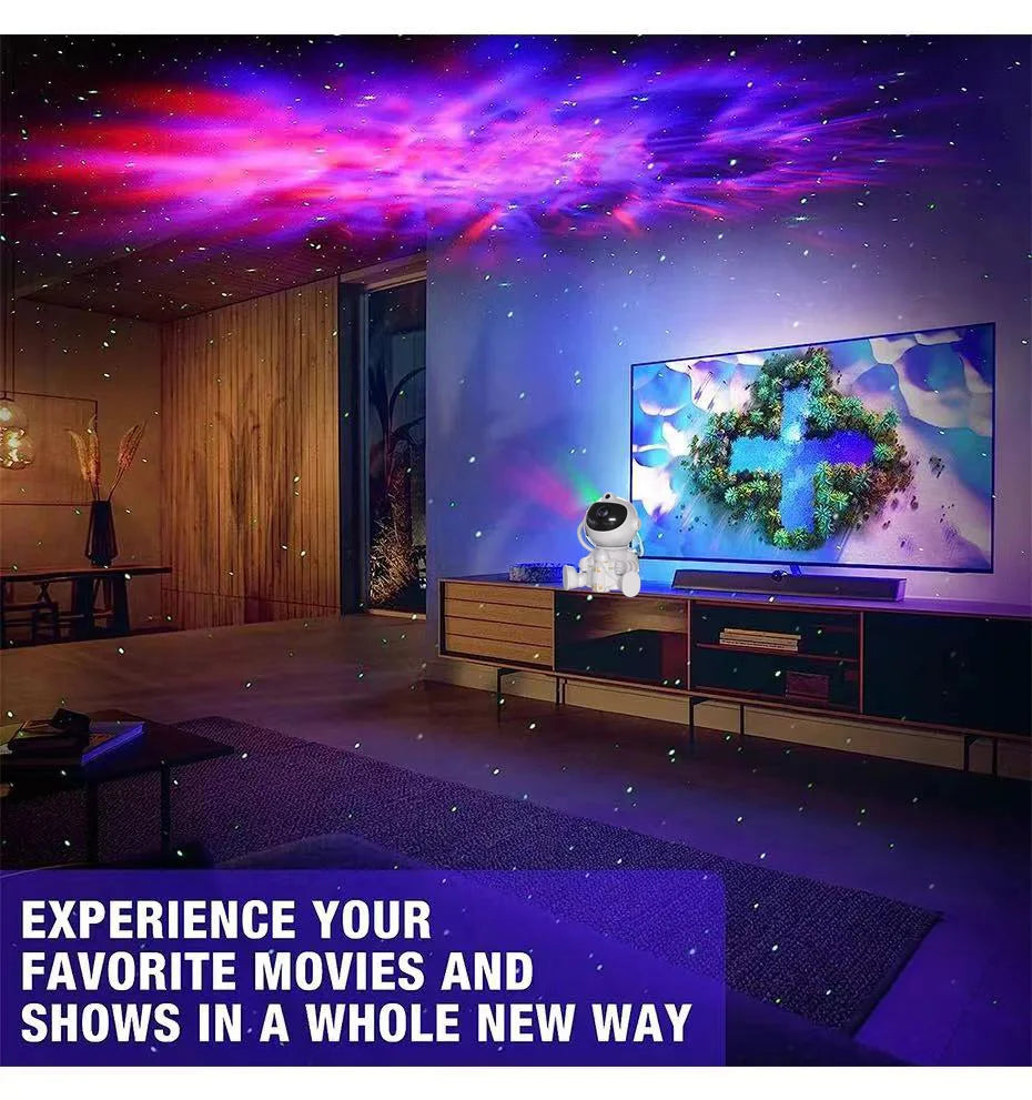 Galaxy Star Projector LED Night Light - Astronaut Lamp for a Starry Sky Ambience