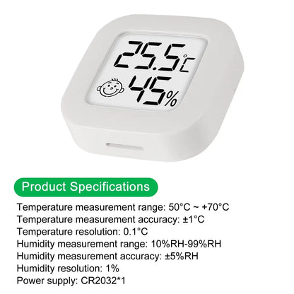 LCD Digital Thermometer Hygrometer - Indoor Temperature and Humidity Sensor Gauge for Home Weather Monitoring