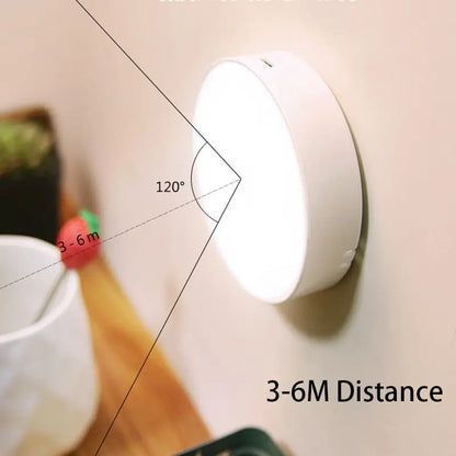 LED Smart Human Body Sensor Night Lamp - Rechargeable Wireless Magnetic Suction Light with Automatic Motion Detection