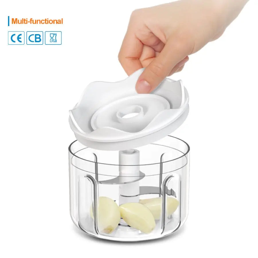 250ml Rechargeable Mini Food Processor - Portable Electric Garlic & Vegetable Chopper for Kitchen Use