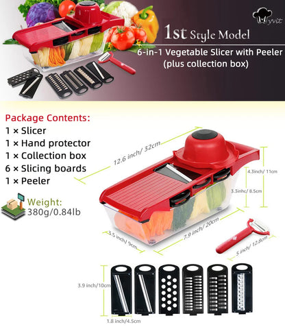 Multifunctional Vegetable Chopper & Grater - Manual Fruit Slicer for Potatoes, Cheese, and Onions