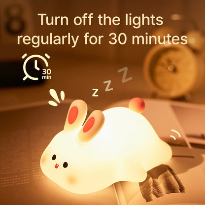 Cute LED Night Lights - Rechargeable Silicone Sheep, Panda, Rabbit Lamp for Kids & Baby, Bedside Decor & Birthday Gift