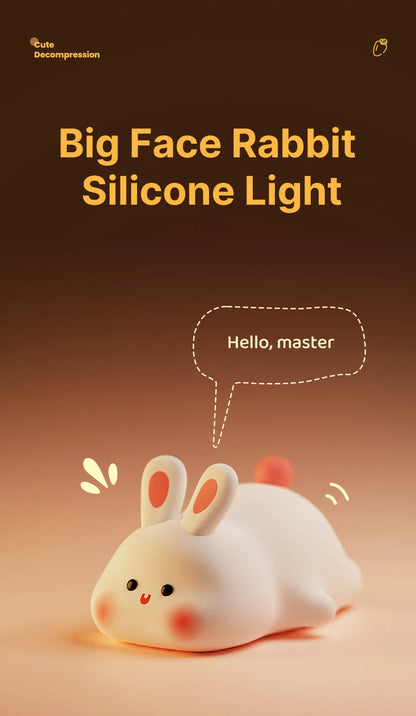 Cute LED Night Lights - Rechargeable Silicone Sheep, Panda, Rabbit Lamp for Kids & Baby, Bedside Decor & Birthday Gift