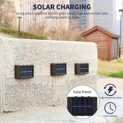 1/2pcs Solar Outdoor Courtyard Lamp – Modern Up and Down Wall Lamp for Home & Garden Decoration, IP65 Waterproof