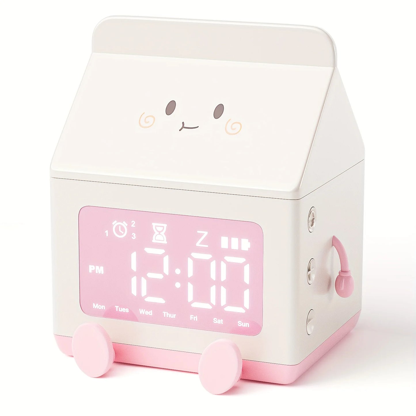 Creative Milk Box Digital Alarm Clock – Cute LED Display with Date, Countdown, and Snooze Features