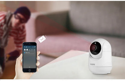 WiFi Indoor Surveillance Camera - Tuya Smart Home IP Security Camera with AI Detection & Automatic Tracking for Baby Monitoring