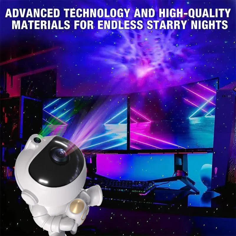 Galaxy Star Projector LED Night Light - Astronaut Lamp for a Starry Sky Ambience