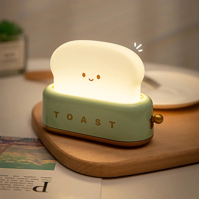 Creative Bread Toast Table Light - USB Rechargeable LED Nightlight