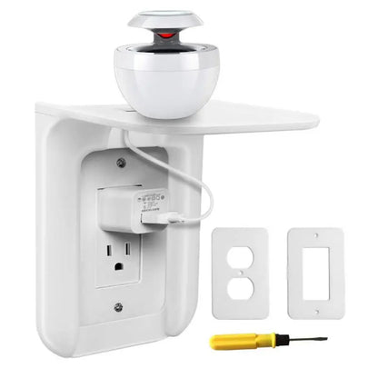 Wall Outlet Storage Holder | Switch Socket Rack for Phone Charging & Bathroom Storage | Strong ABS Wall-Mounted Shelf