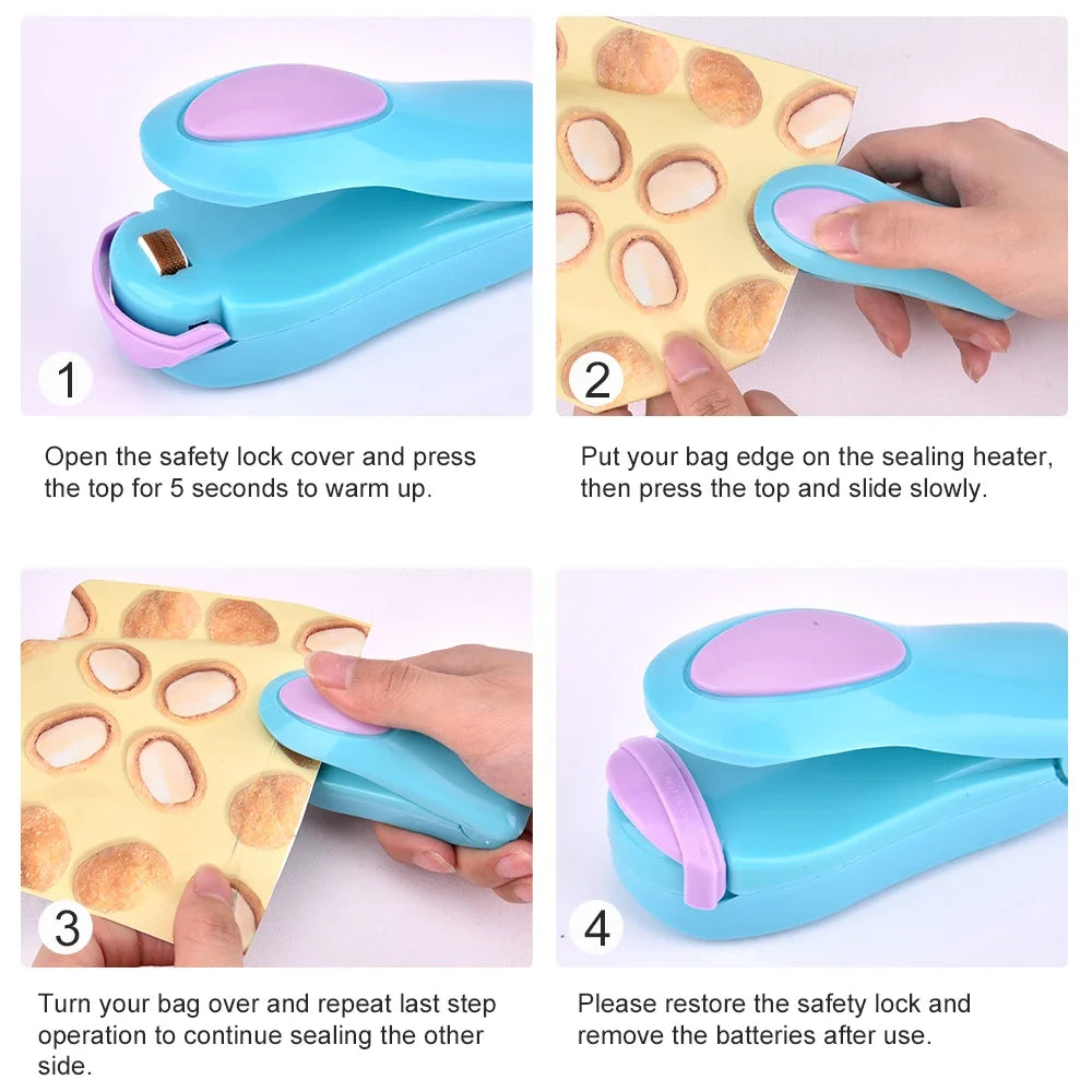 Portable Mini Heat Sealing Machine - Practical Food Clip for Kitchen Accessories & Gadgets