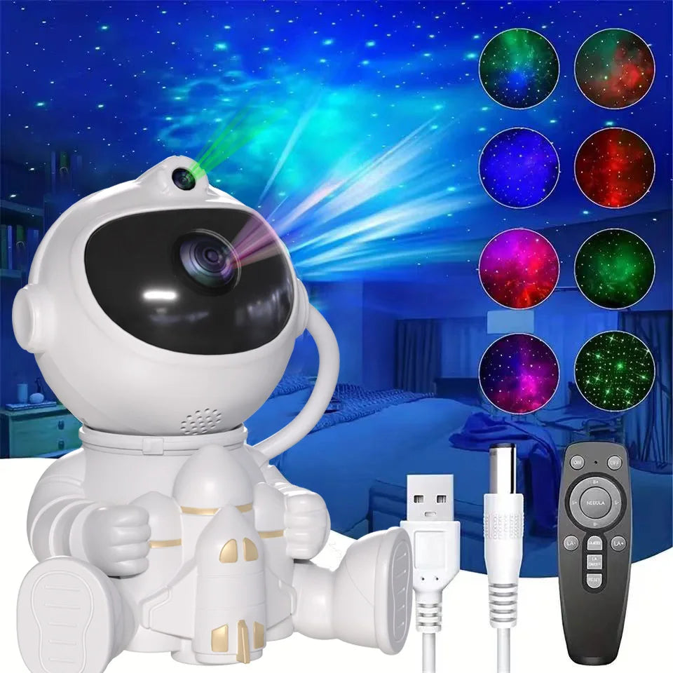 Galaxy Star Projector LED Night Light - Astronaut Lamp for a Starry Sky Ambience