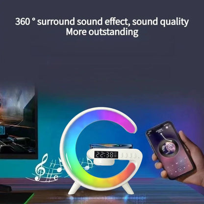 Bluetooth Speaker Wireless Charger Pad Stand - RGB Night Light & Fast Charging Dock