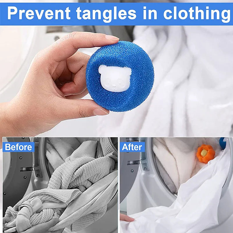 Reusable Pet Hair Remover Ball – Laundry Lint Catcher for Cat and Dog Fur