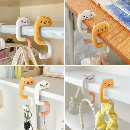 Portable Kawaii Folding Desk Bag Hook – Strong Load-Bearing Handbag Hanger for Office, Home, and Desk Organization