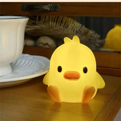 Cute Duck Night Light - Cartoon Animal LED Lamp for Kids' Bedroom & Holiday Gifts